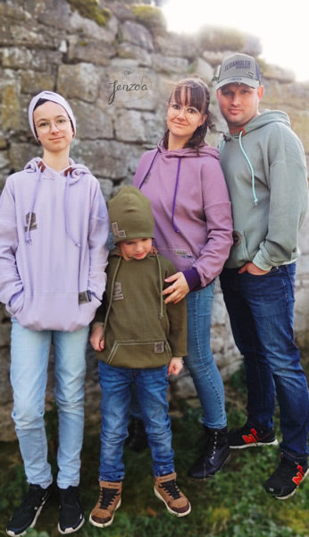 lovely family oversized hoodie - BEAMER