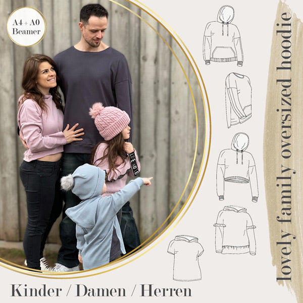 lovely family oversized hoodie - BEAMER
