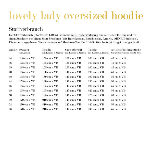 lovely lady oversized hoodie - 34-56 BEAMER