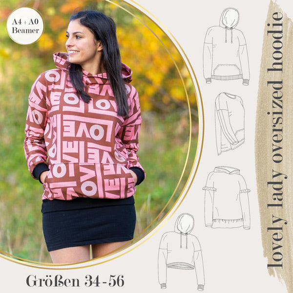lovely lady oversized hoodie - 34-56 BEAMER