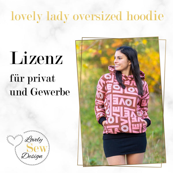 Lizenz lovely lady oversized hoodie