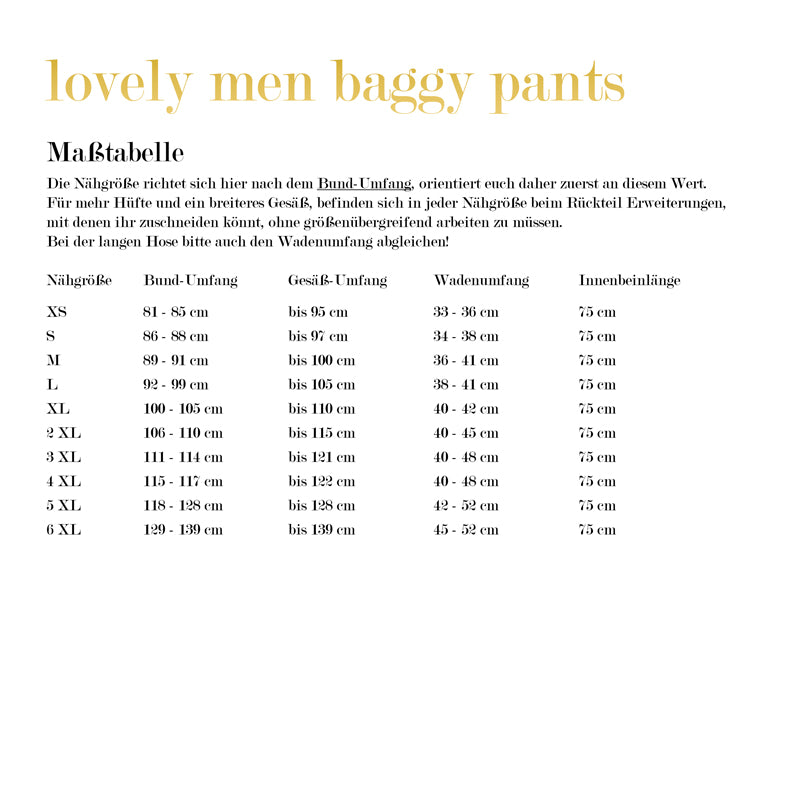 lovely men baggy pants XS - 6XL BEAMER