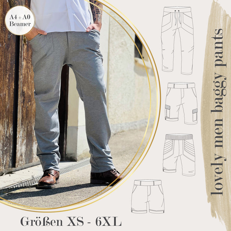 lovely men baggy pants XS - 6XL BEAMER