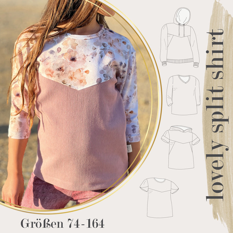 lovely split shirt 74-164 Sweatshirt Pullover Hoodie T-Shirt