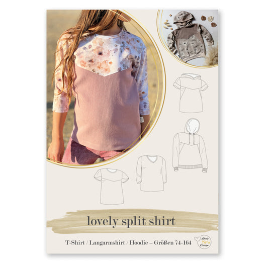 lovely split shirt 74-164 Papierschnittmuster