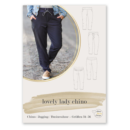 lovely lady chino Papierschnittmuster 34-56