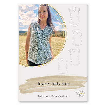 lovely lady top Papierschnittmuster 34-58