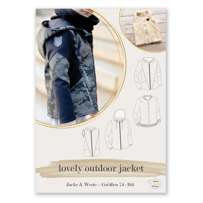 lovely outdoor jacket Papierschnittmuster 74-164