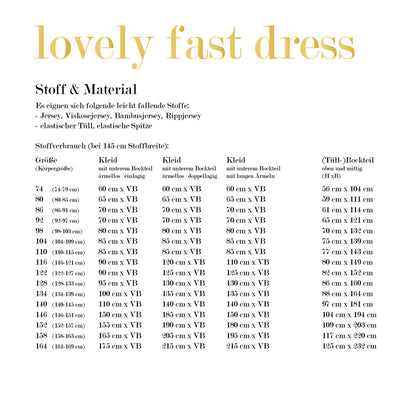 lovely fast dress 74-164 Kleid Festkleid