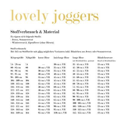 lovely joggers Papierschnittmuster 74-164