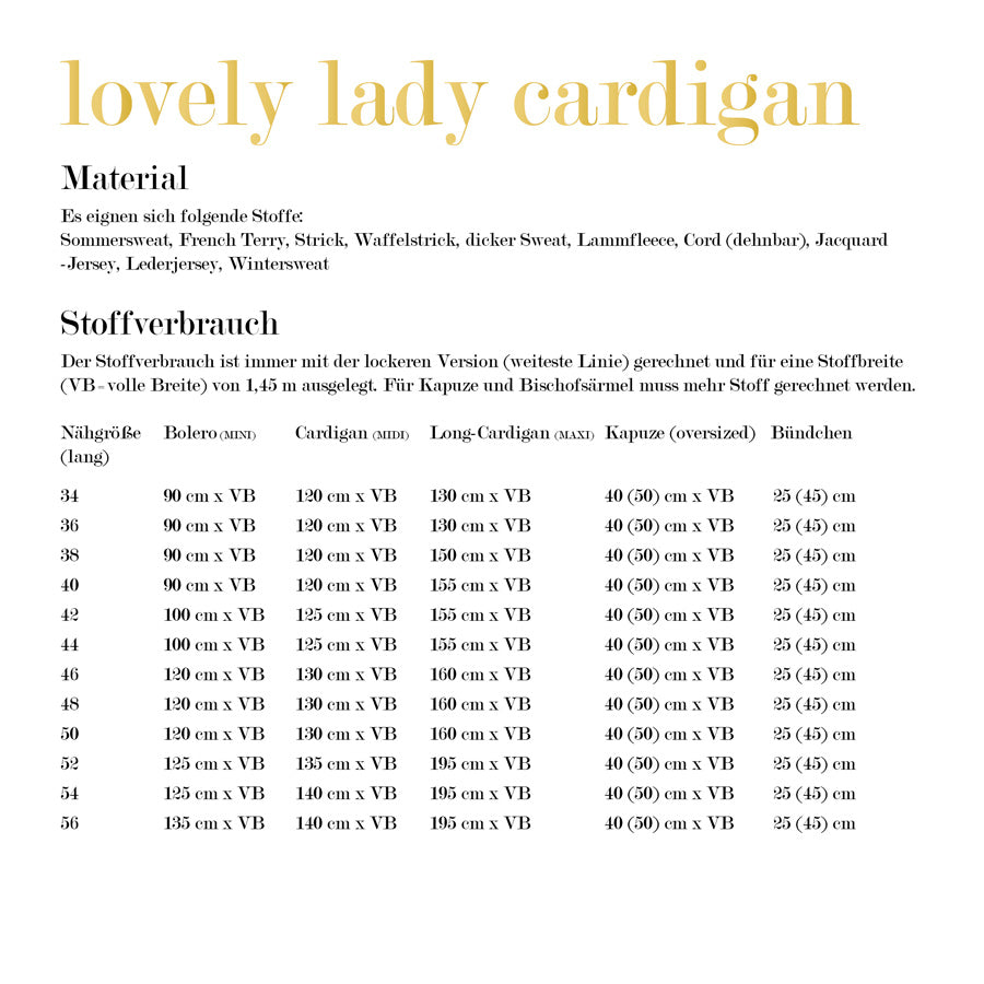 lovely lady cardigan 34-56 Jacke Bolero