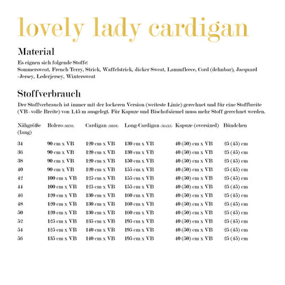 lovely lady cardigan 34-56 Jacke Bolero