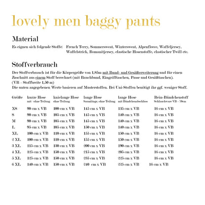 lovely men baggy pants XS - 6XL BEAMER