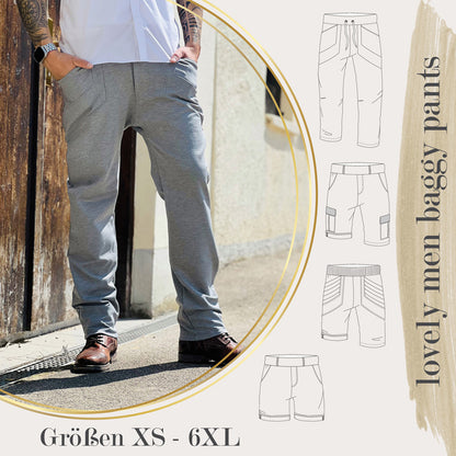 lovely men baggy pants XS - 6XL Herrenhose