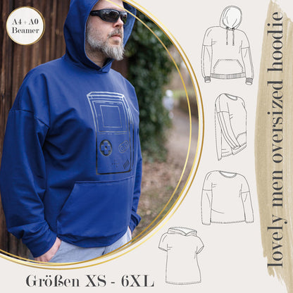 lovely men oversized hoodie - XS - 6XL BEAMER