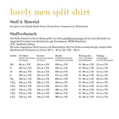 lovely men split shirt XS - 6XL BEAMER