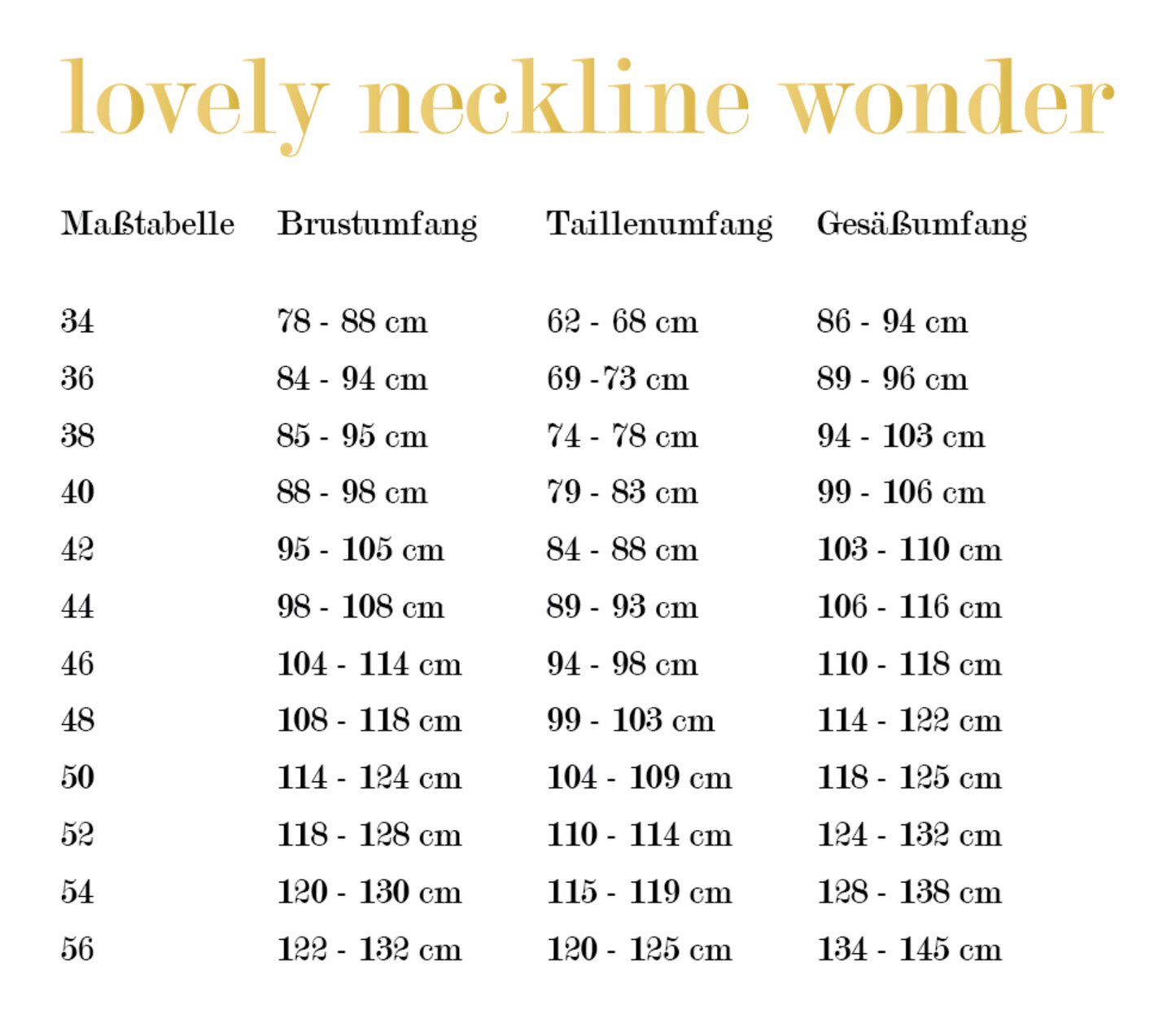 lovely neckline wonder Papierschnittmuster 34-56