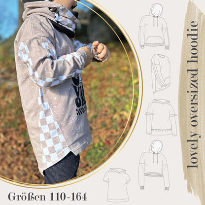 lovely oversized hoodie 110-164
