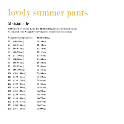 lovely summer pants 110-164 BEAMER
