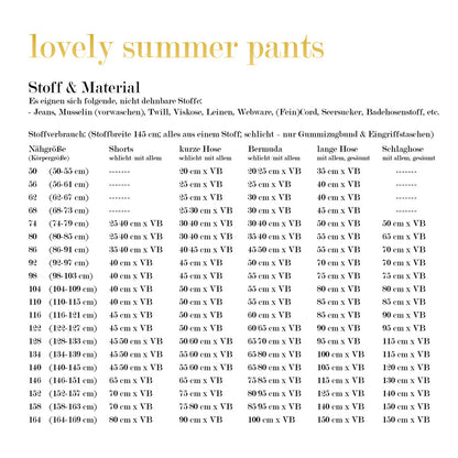 lovely summer pants 110-164 BEAMER