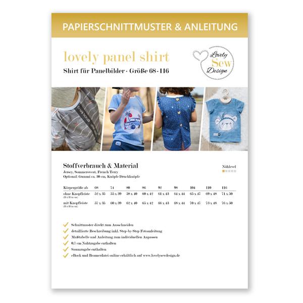 Papierschnittmuster lovely panel shirt Pullover T-Shirt Papier-SM A0 Plott