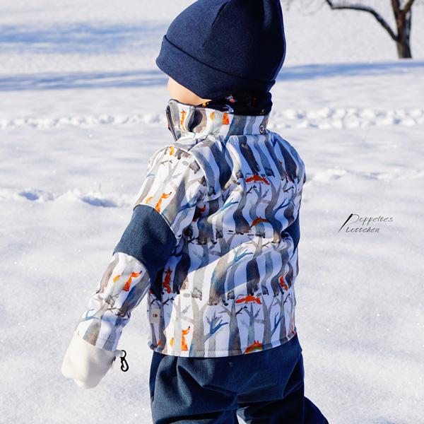 Baby Schnittmuster Kragen lovely outdoor jacket Softshelljacke nähen Nähanleitung